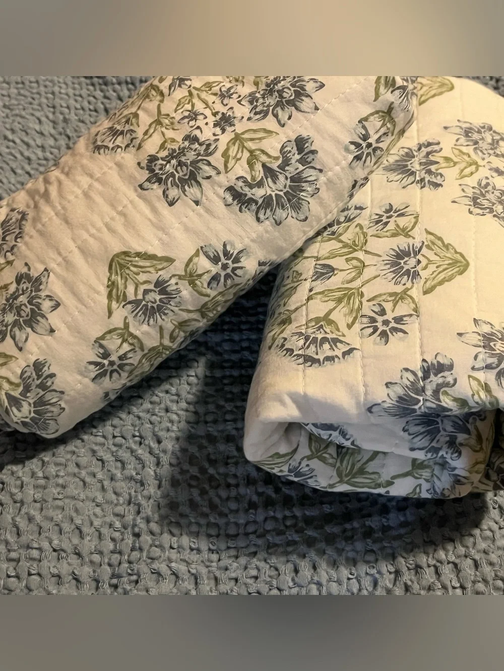 Willow Roads~ 2 shams Artisan White Quilted Pillow Shams ~ Cotton